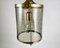 Vintage Lantern in Glass and Metal, 1980s 2