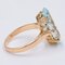 Vintage 18 Karat Gelbgold Ring mit Navette Schliff Aquamarin, 1970er 4