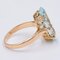 Vintage 18k Yellow Gold with Navette Cut Aquamarine Ring, 1970s 4