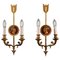 Neoclassical Bronze 2-Light Wall Sconces, 1880s, Set of 2 1