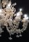Lámparas de araña de Murano en blanco y dorado, años 80. Juego de 2, Imagen 4
