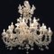 Murano Chandeliers in White & Gold, 1980s, Set of 2 2