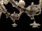 Lámparas de araña de Murano en blanco y dorado, años 80. Juego de 2, Imagen 7