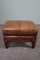 Large Vintage Leather Armchair & Ottoman, Set of 2 10