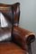 Large Vintage Leather Armchair & Ottoman, Set of 2 9