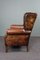 Large Vintage Leather Armchair & Ottoman, Set of 2 6