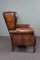 Large Vintage Leather Armchair & Ottoman, Set of 2 4