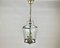 Vintage Ceiling Lantern in Metal and Glass by Massive, Belgium, 1980s 1