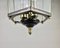 Vintage Ceiling Lantern in Metal and Glass by Massive, Belgium, 1980s 6