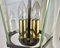 Vintage Ceiling Lantern in Metal and Glass by Massive, Belgium, 1980s 5