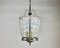 Vintage Ceiling Lantern in Metal and Glass by Massive, Belgium, 1980s 3