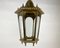 Vintage Ceiling Lantern in Bronze with Glass Panels, 1980s 2