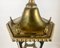Vintage Ceiling Lantern in Bronze with Glass Panels, 1980s, Image 5