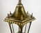 Vintage Ceiling Lantern in Bronze with Glass Panels, 1980s 4