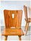 Brutalistische Vintage Esszimmerstühle aus Kiefernholz, im Stil von Goran Malmvall, 1960er, 2er Set 3