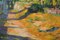Jose Ariet Olives, Paesaggio di villaggio impressionista, XX secolo, Olio su tela, Immagine 4
