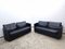 Black Leather Sofas from FSM Garnitur, Set of 2, Image 1