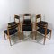 Vintage Dining Chairs in Beech & Black Leather, 1960s, Set of 6 9