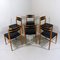 Vintage Dining Chairs in Beech & Black Leather, 1960s, Set of 6, Image 9