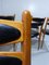 Vintage Dining Chairs in Beech & Black Leather, 1960s, Set of 6 8