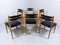 Vintage Dining Chairs in Beech & Black Leather, 1960s, Set of 6 2
