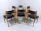 Vintage Dining Chairs in Beech & Black Leather, 1960s, Set of 6, Image 2