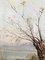 Daniel Klein, Arbre en automne avec vue sur le lac, Oil on Canvas 5