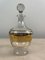 Vintage Glass Carafe with Golden Decoration, 1950 5