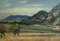 Roger Descombes, Vue sur le grand et petit Salève, Oil on Canvas 1