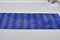 Anatolian Blue Striped Wool Kilim Runner Rug 4