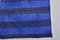 Anatolian Blue Striped Wool Kilim Runner Rug 9