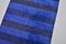 Anatolian Blue Striped Wool Kilim Runner Rug 7