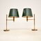 Vintage Swedish Brass Table Lamps attributed to Bergboms, 1970s, Set of 2 3