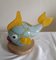 Vintage Fish Table Lamp in Colored Glass & Beech from Joska-Kristall, 1990s, Image 3