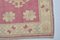 Long Tapis de Couloir Rose Pastel Fait Main Turc 9