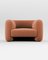 Jacob Armchair in Fabric Boucle Burnt Orange by Collector Studio 1