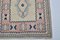 Mid-Century Modern Pink & Beige Wool Handmade Runner Rug 9