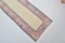 Hand Woven Oushak Wool Natural Pink Runner Rug, Image 7