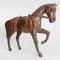 Figura de caballo vintage de cuero, años 70, Imagen 1