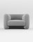 Jacob Armchair in Fabric Boucle Light Grey by Collector Studio, Image 1