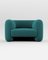 Jacob Armchair in Fabric Boucle Ocean Blue by Collector Studio 1