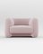 Fauteuil Jacob en Tissu Boucle Rose par Collector Studio 1