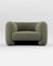 Jacob Armchair in Fabric Boucle Olive by Collector Studio 1