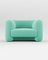 Jacob Armchair in Fabric Boucle Teal by Collector Studio 1