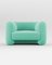 Jacob Armchair in Fabric Boucle Teal by Collector Studio, Image 1