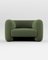 Jacob Armchair in Fabric Boucle Green by Collector Studio 1