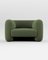 Jacob Armchair in Fabric Boucle Green by Collector Studio, Image 1