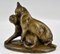 Louis Riché, Sculpture of Two Cats, 1900, Bronze 3