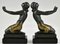 Art Deco Kneeling Nudes Bookends by Fayral for Max Le Verrier, 1930s, Set of 2 8
