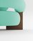 Cassete Sofa in Boucle Teal and Smoked Oak by Alter Ego for Collector 2